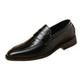 thumbnail image 1 of Black Men Soft Sole Leather Dress Shoes Business Casual Style Comfortable For All Day Wear Ideal For Office And Formal Occasions Lightweight And Supportive, 1 of 9