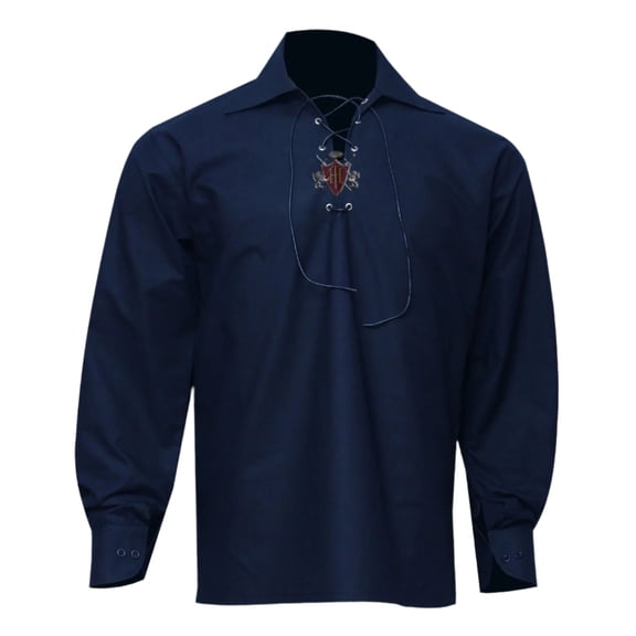 Black Men's Scottish Highland Jacobite Shirt