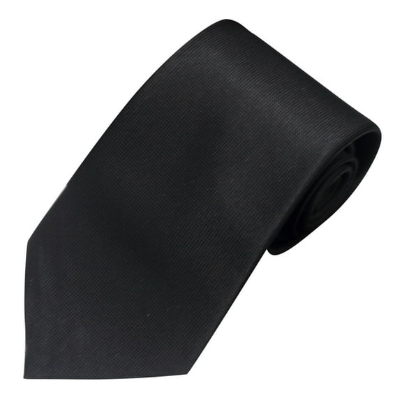Black Mens Formal Necktie With Elegant Texture And Handmade Detail For Professional Settings