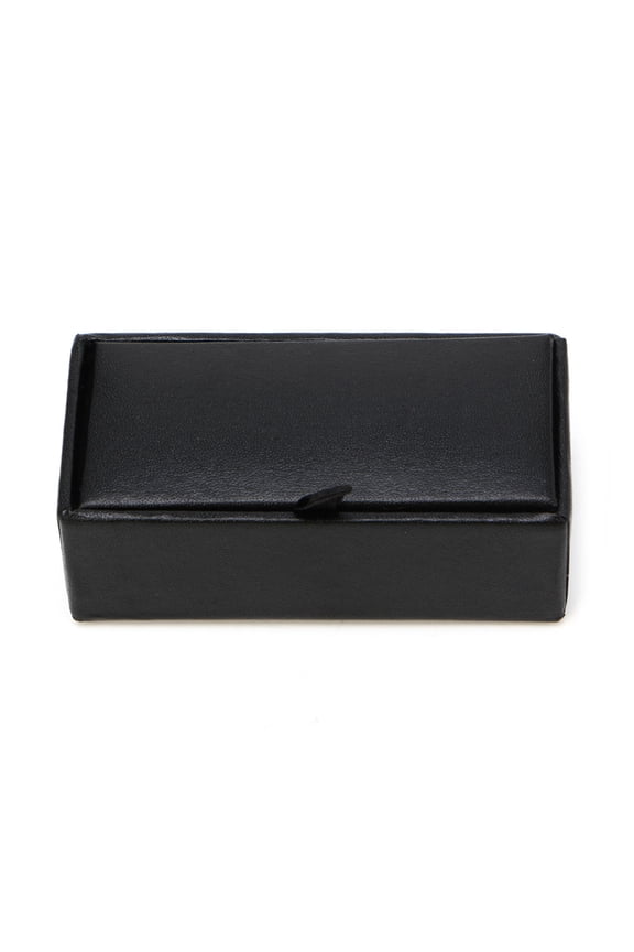 Black Mens Leather Travel Cufflinks Storage Box for Case Holder For Jewelry Storage Travel Display for