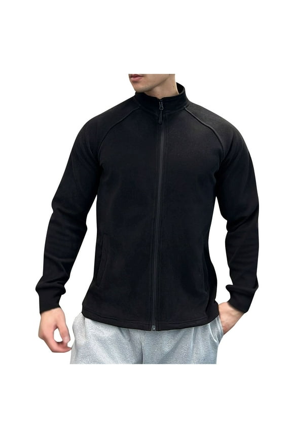 Black Man Long Sleeve Jackets Coats for Man Track Athletic Brunch Jogger Hooded Basic Winter Fall Jackets Zip Up 2025 Clothing Country Concert Y2K XL