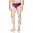 thumbnail image 1 of Black Mens Printed Durafast Racer Swim Briefs 26, 1 of 2
