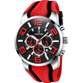 thumbnail image 1 of Black Mens Sport Watches for Men Green Orange Red Blue Bright Colorful Reloj Hombre Cool Unique Analog Stylish Wrist Watch Chronograph for Running Training Stopwatch, 1 of 8