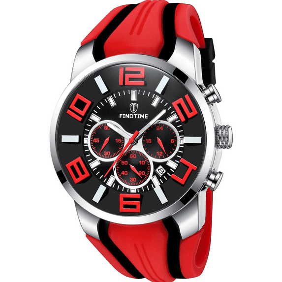 Black Mens Sport Watches for Men Green Orange Red Blue Bright Colorful Reloj Hombre Cool Unique Analog Stylish Wrist Watch Chronograph for Running Training Stopwatch