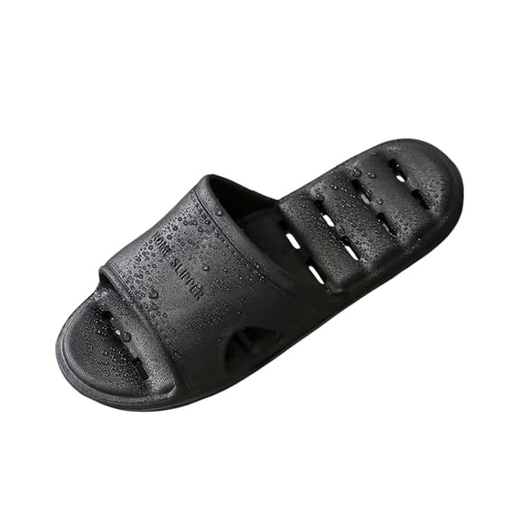 Black Mens Thick Sole Bathroom Slippers Eva Spring Summer Shoes Outdoor Indoor Non Slip