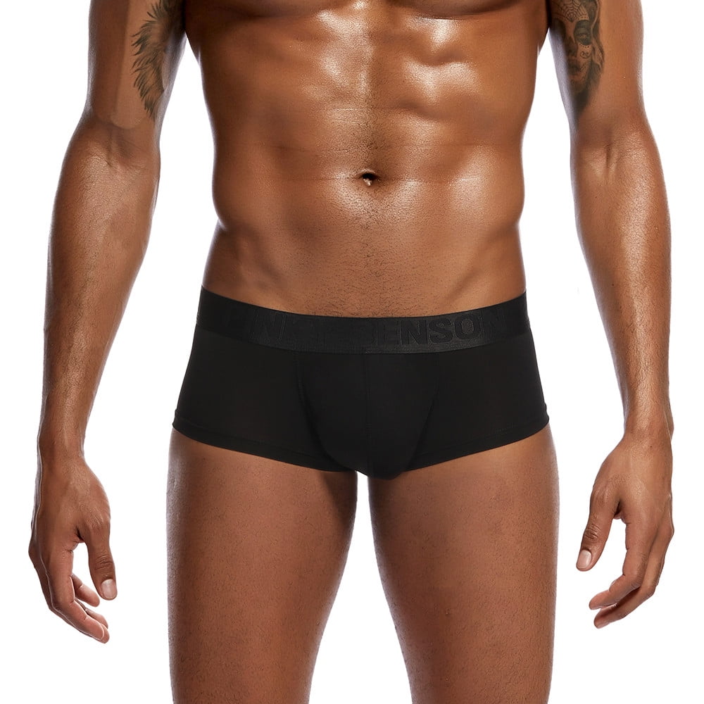 Colors Knickers ️Mens Black Skin Tight Ultra-thin Blue Boxers