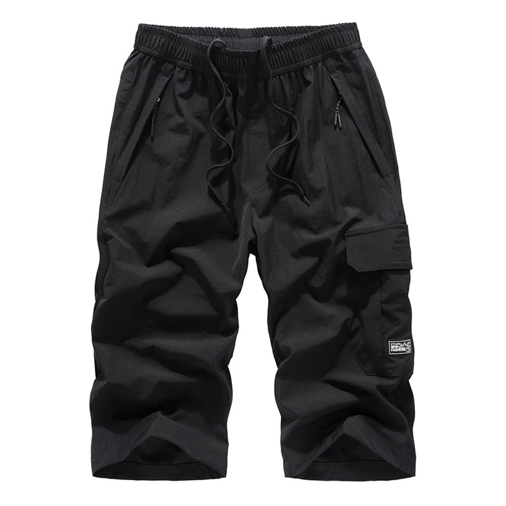 Black Mens Workout Shorts, Polyester Shorts Men, Mens Golf Shorts