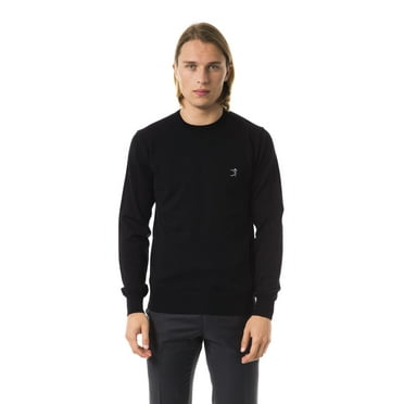 Black Merino Wool Men Sweater