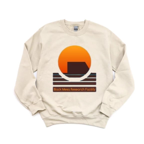 Black Mesa 1970s Retro Game Vibe Half Life Science Research Fan Gordon Freeman Sweatshirt, for men & women, up to size 5XL