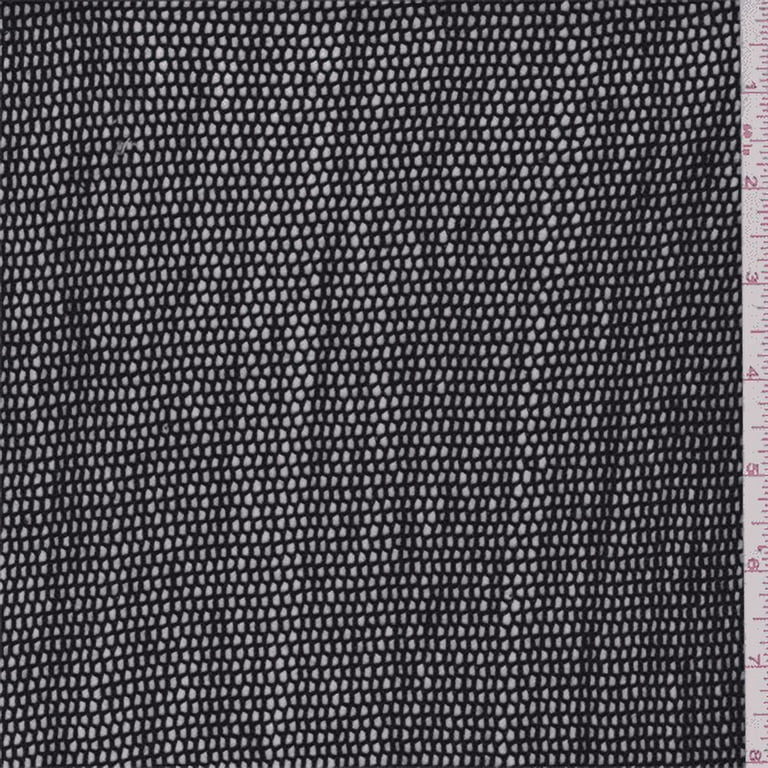 Air Mesh Black Fabric by the Yard, 7mm Polyester Hex Mesh 