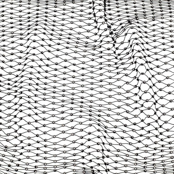 Black Mesh Fabric with Shiny 13.8 Inchx2 Yards Rhinestone Fabric ...