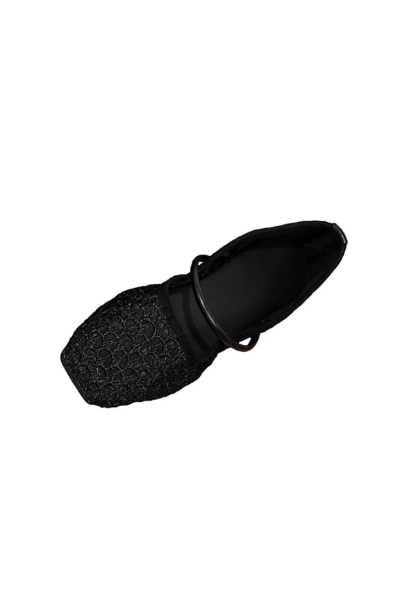 Black Mesh Loafers For Women Casual Comfortable Slip On Shoes Flat Soft Sole Square Toe Plus Size Eu 40 Uk 5.5 Us 7.5