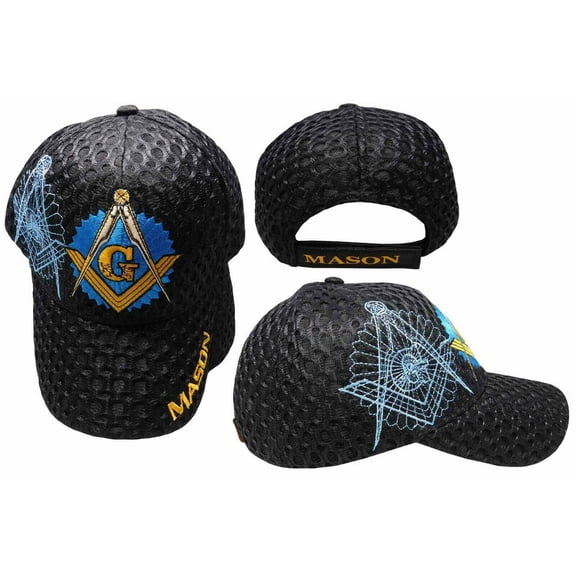 Black Mesh Mason Masonic Freemasonry Freemason Masonry Trucker Shadow Cap Hat