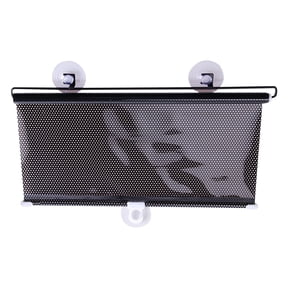 Black Mesh Retractable Car Window Shade, Sun Protection and Privacy Screen with Easy Roll-Up Mechanism, Universal Fit for Vehicle Side Windows