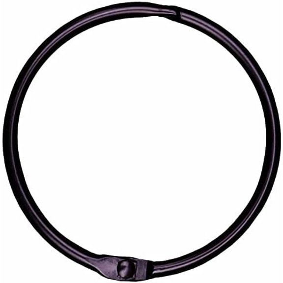 Black Metal Binder Rings Book Ring Loose Leaf Clips (20 Pack) 2 Inch for Office Index Cards Flash Card