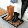 thumbnail image 1 of Black Metal Boot Tray with Trellis Coir and Rubber Insert, 1 of 9