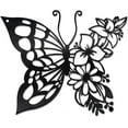 thumbnail image 1 of Black Metal Butterfly Wall Art Wall Decor Wall Sculpture Wall Hanging, Steel Metal Line Art, for Living Room Bedroom,1pack Large,F174622, 1 of 6