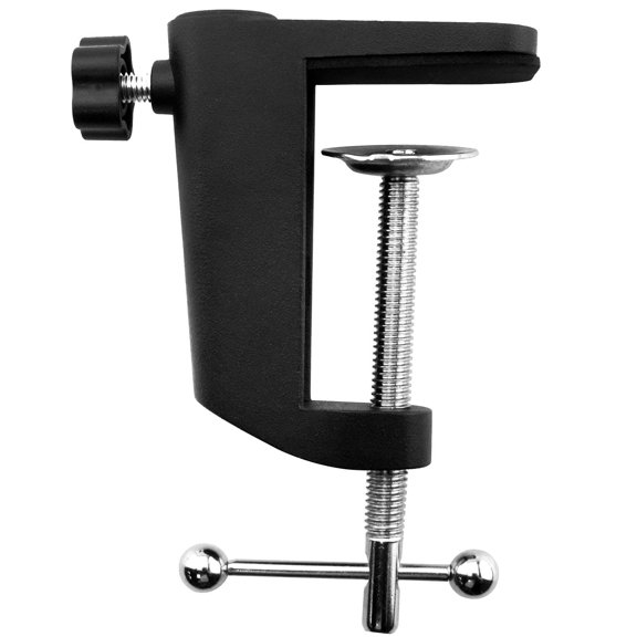 Black Metal C-Clamp Desk Lamp Bracket Holder Swing Arm Accessory 1 Pack