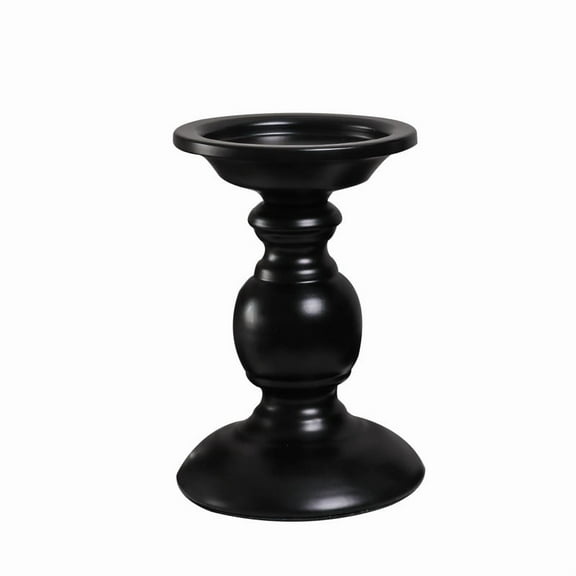 Black Metal Candle Holders for Pillar Candles Halloween Decorations - Rustic Farmhouse Style Candlestick Holders Centerpieces for Home Decor, Wedding Anniversary, Party, Housewarming Gifts