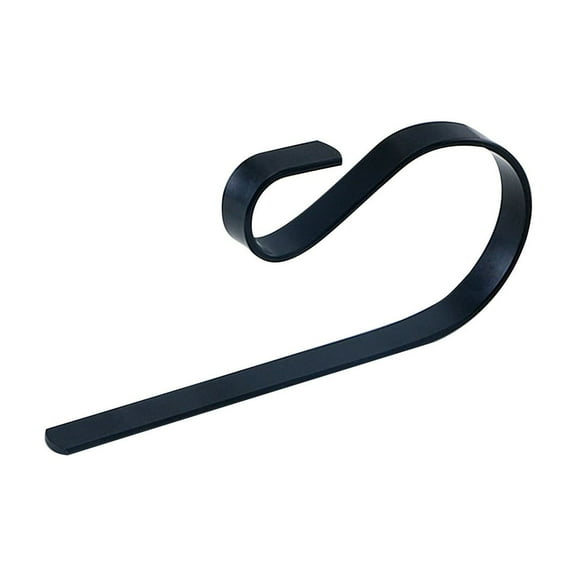 Black Metal Christmas Stocking Hanger Hook For Fireplace Mantel 2-Pack, Rustic Wall Mount For Sock And Decoration