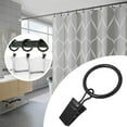 thumbnail image 1 of Black Metal Curtain Rings with Clips 40 Pack, Heavy Duty Drapery Hooks for 1 Inch Rods, Smooth Gliding Rustproof Curtain Clip Rings for Drapes Valances Sheer Panels, Interior Home Decor, 1 of 9