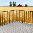 thumbnail image 1 of Black Metal Deck Railing Kit, Outdoor Balcony Railing, Heavy-Duty Rust-Resistant Safety Fence for Porch, Patio, Garden, 1 of 5