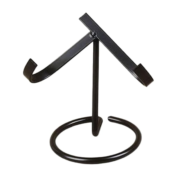 Black Metal Display Stand Easel - Small Holder for Rocks Minerals Crystals Geodes Collectibles Home Decor, 1Pcs
