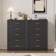 thumbnail image 1 of Black Metal Dresser with 5 Drawer，48" Tall Chest of Drawers with Wide Metal Handle,Drawer Organizer for Bedroom,Living Room,Hallway and Entryway, 1 of 6