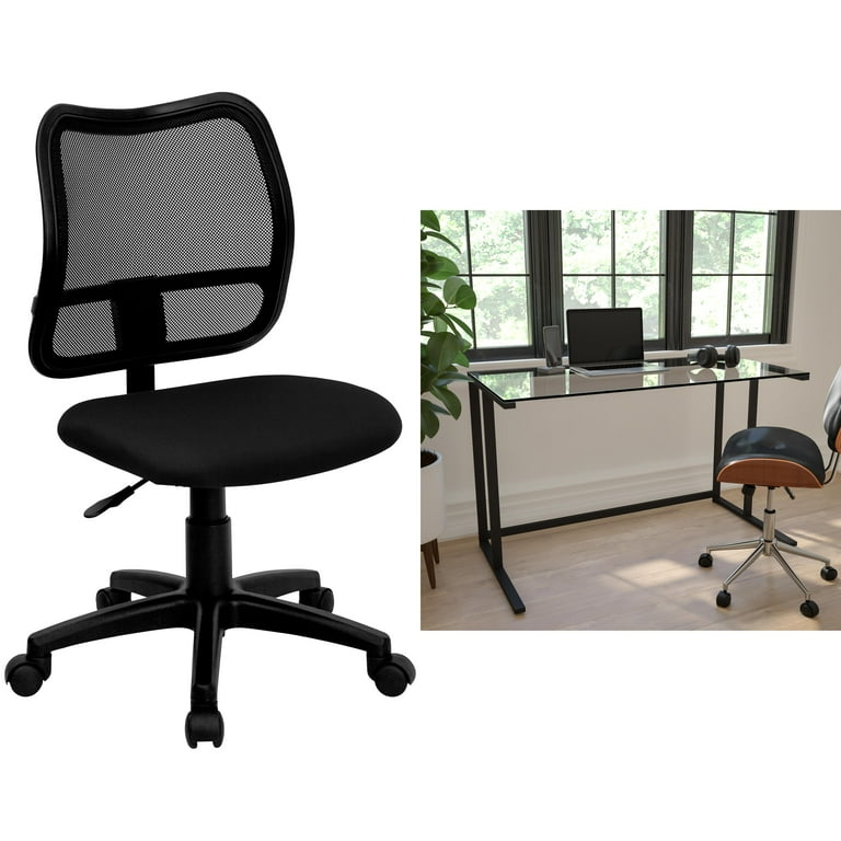 Black metal office chair hot sale