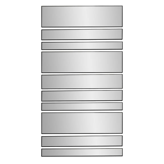 Black Metal Framed 10 Piece Accent Mirror Variety Set