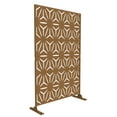 thumbnail image 1 of Black Metal Free Standing Outdoor Privacy Screen for Patio Garden 05 Brown, 1 of 5