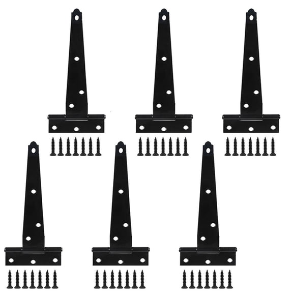 Black Metal Hinges 270° Rotation Capacity T Type for Wooden Cabinet Door