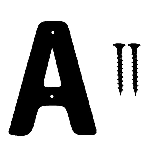 Black Metal House Letter A, Modern Address Sign, for Home Numbering, Mailbox Marking, Outdoor Use and Exterior Display, by Cosmug