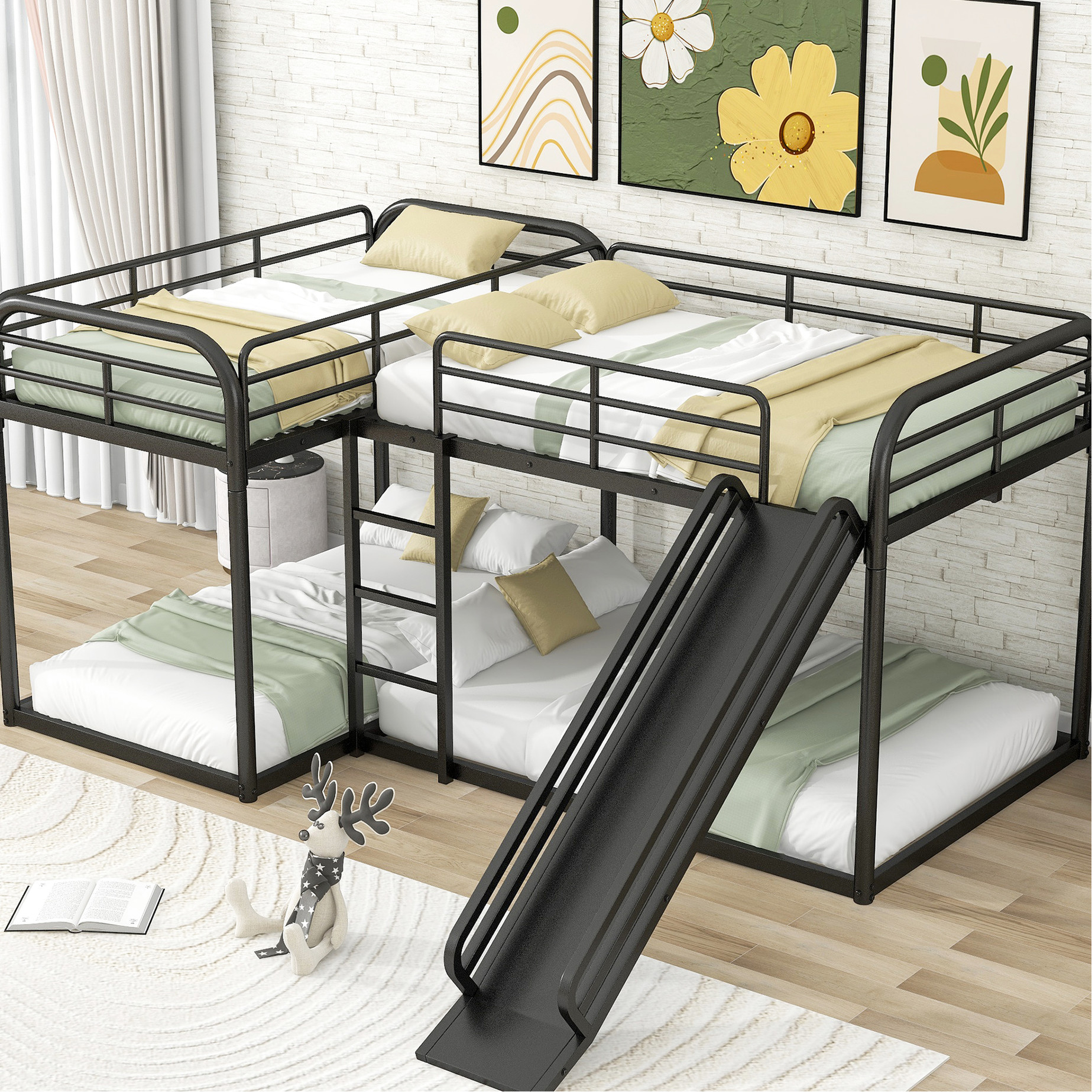 L Shape Bunk Bednull