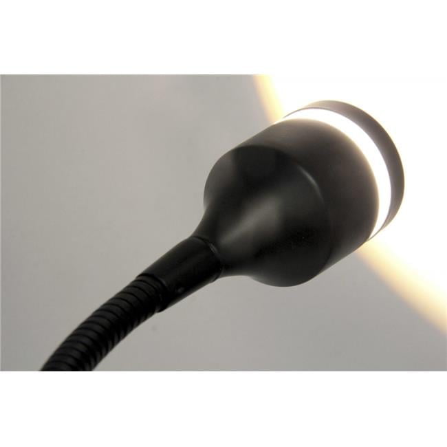 Sleek Matte Black Adjustable LED Desk Lamp with Magnifier