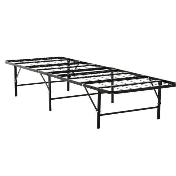 Black Metal Mattress Foundation, Bed Frame For Bedroom Elegance Bed, Foundation With Space Feature