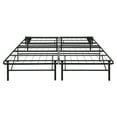 Black Metal Platform Foldable Bed Frame California King Size, High