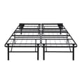 thumbnail image 1 of Black Metal Platform Foldable Bed Frame Queen Size, Toolless High Profile Design, 1 of 1