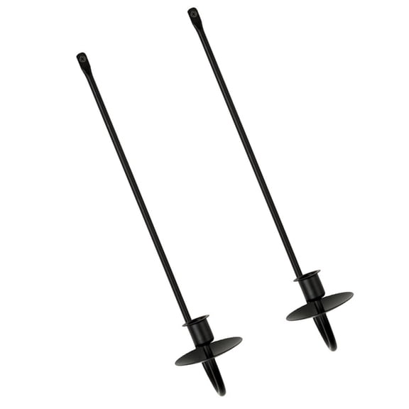 Black Metal Sconces Set of 2 Wall Mounted Pillars Holders Candlestick Home Living Room Decors