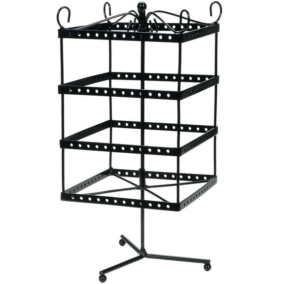 Black Metal Spinning Earring Rack by Bead Landing
