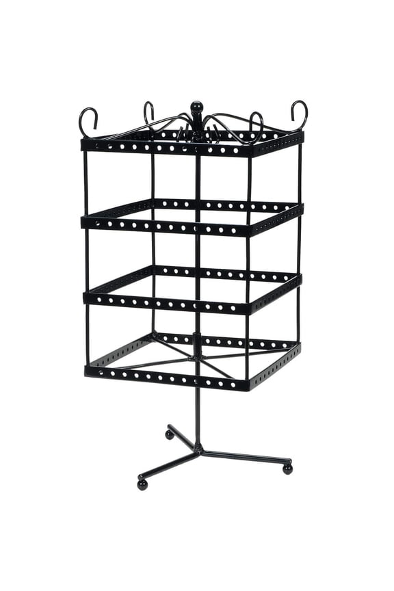 Black Metal Spinning Earring Rack by Bead Landing