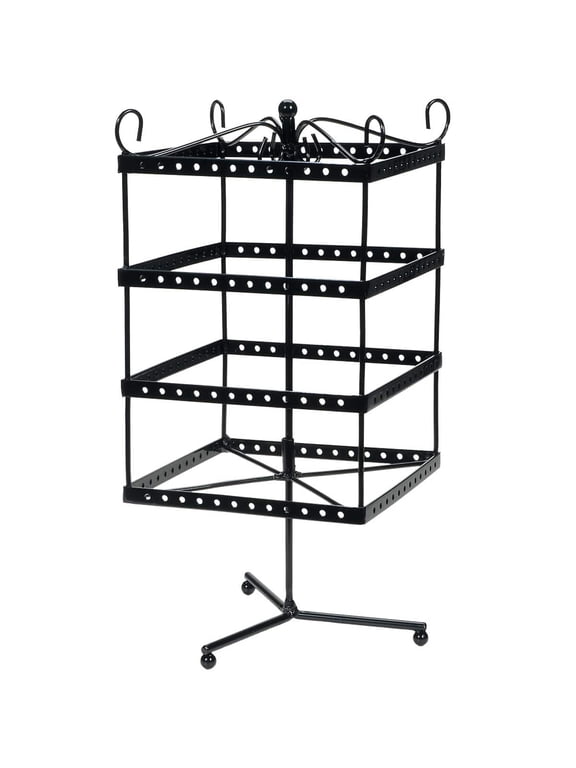 Black Metal Spinning Earring Rack by Bead Landing