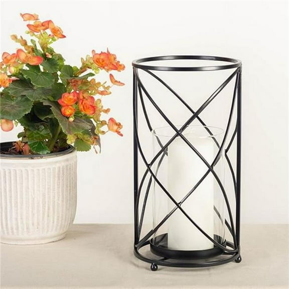 Black Metal Table Top Candle Holder