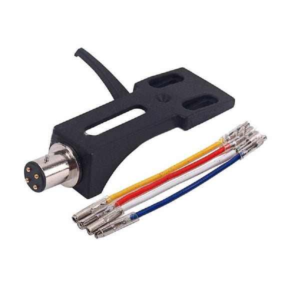 Black Metal Turntable Headshell for Technics for Other Turntables 4 Pin Contacts Replacement Repair