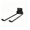 thumbnail image 1 of Black Metal Wall Mount Double Hook Hanger Heavy Duty Storage Rack For Bikes Tools Ladders And Garage Organization, 1 of 7