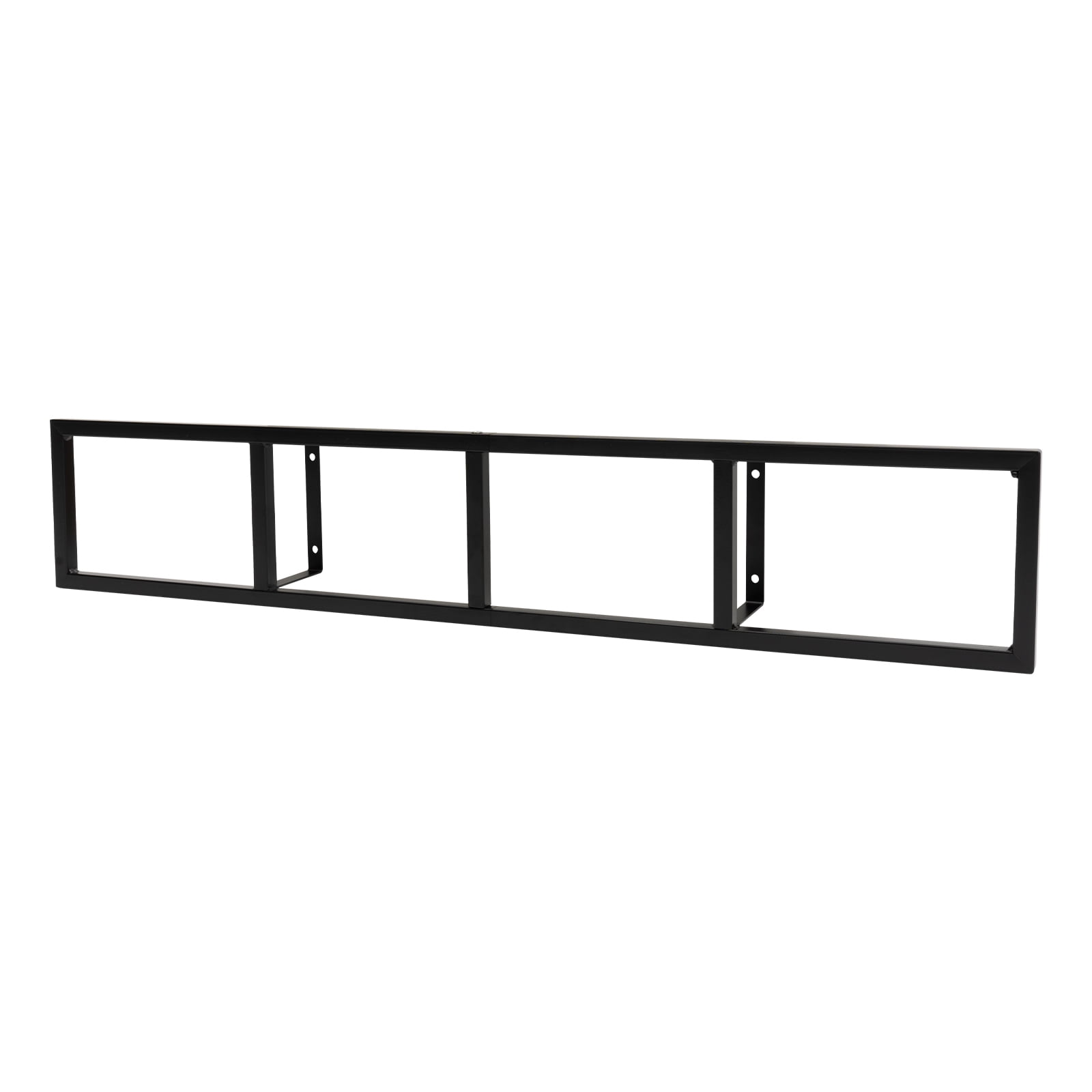 Black Metal Wall-Mounted CD Storage Rack, Space-Saving Floating Shelf ...