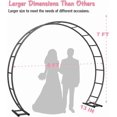 thumbnail image 1 of Black Metal Wedding Arch Backdrop Stand - 8FT Wide, 7FT High Balloon Arch Frame with Base for Wedding, Ceremony, Outdoor Garden, Climbing Plants, Event Decoration, 1 of 5