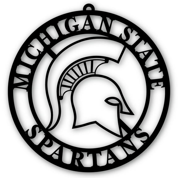 Black Michigan State Spartans 16'' Team Logo Cutout