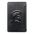 thumbnail image 1 of Black Michigan State Spartans Debossed Faux Leather Phone Wallet Sleeve, 1 of 2