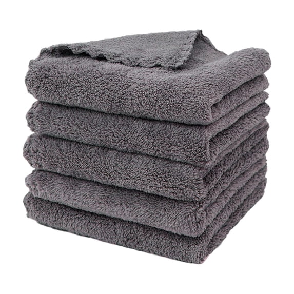 Black Microfiber Cleaning Cloth, 1 Pack Premium Microfiber Towels for Cars, Lint Free, Scratch-Free, Highly Absorbent, Reusable Cleaning Rags for Car, Household, Kitchen, Window, 22x22cm